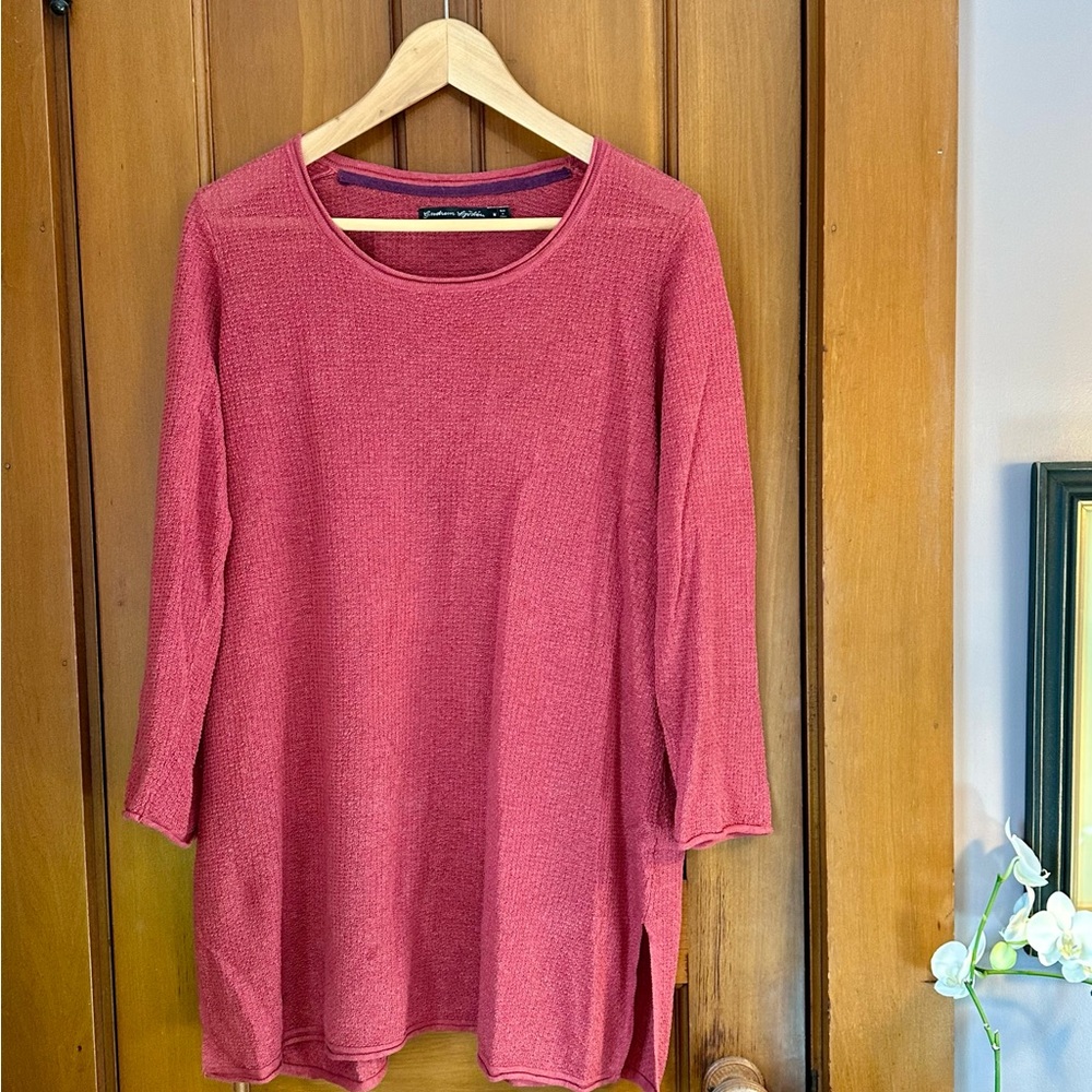 Gudrun Sjoden Linen Relaxed Tunic-Style Sweater